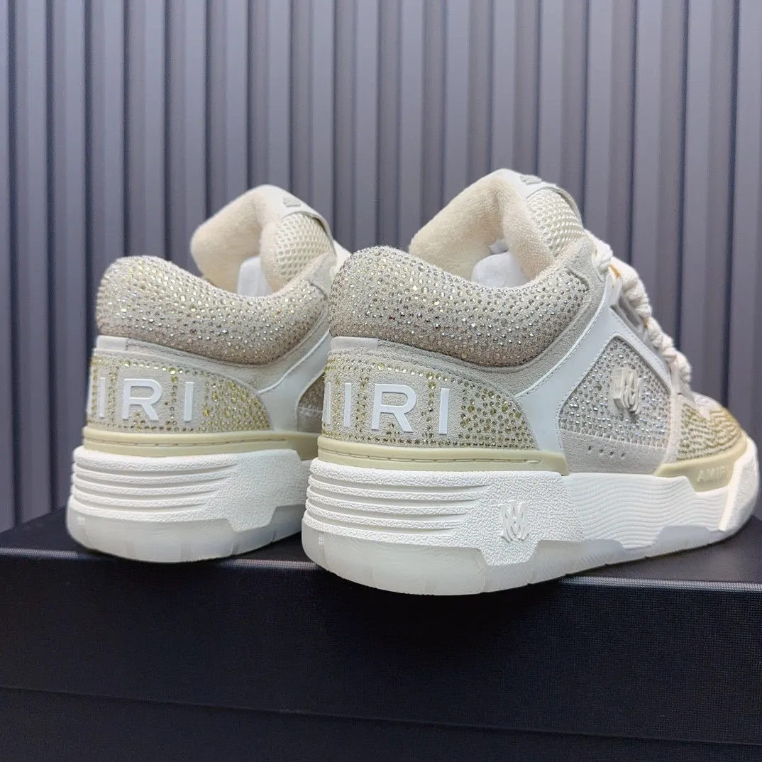 Men's men's shoes 💰800 AMIRI Amir Couple's new hot brick high street sneakers with bone sports shoes, toe-layer cowhide upper, upper side bones, purely hand-stitched, with good three-dimensional effect, customized metal LOGO, code number 35-44 (45, 46 customized)